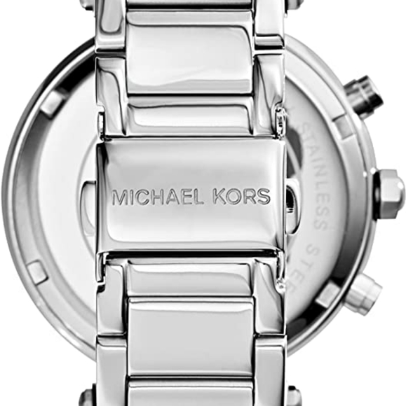 NWT Michael Kors Women's Parker Silver-Tone Watch  - Picture 4 of 13